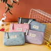 Wholesale Women Toiletry Bag Cotton Canvas Makeup Brushes Private Label Cosmetic Bags Pouch