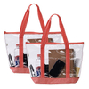 Promotional Large Clear Tote Bag Heavy Duty Transparent Pvc Tote Handbags for Work Shopping Sports Beach