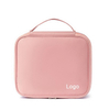 Custom Logo Women Waterproof Toiletry Train Case Girls Pink Color Makeup Bag Organizer Cosmetic for Travelling