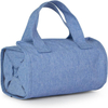 Collapsible Unisex Custom Logo Travel Blue Roll Up Makeup Cosmetic Bag Toiletry Bags With Handle