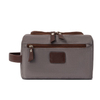 Custom PU Leather Logo Men Travel Cosmetic Bag Portable Handle Shaver Storage Makeup Organizer Dopp Kit