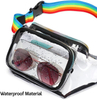 Fashion Design Wholesale Clear PVC Waist Bag Fanny Pack Waterproof Transparent Bum Bags Crossbody for Hiking Running