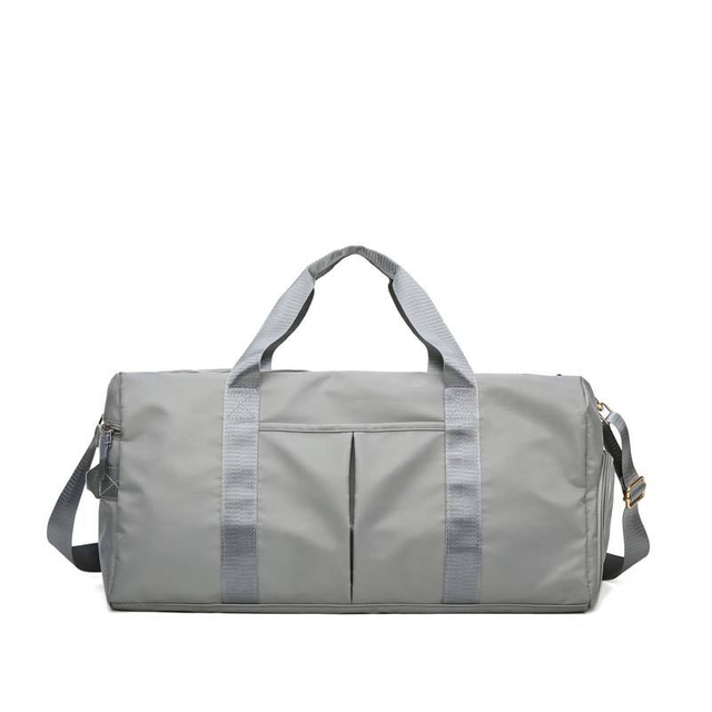 Waterproof Gray Duffle Bag for Men Lightweight Travel Duffle Bag Overnight Shoulder Bag