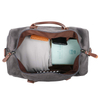 Mens Blank Canvas Weekend Duffle Bag with Shoe Compartment Large Weekender Overnight Bag