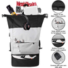Anti-theft Roll Top Casual Sport Backpack Large Capacity Travel Bag With Shoe Compartment