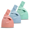 Pretty Mini Wrist Bag Customized Cotton Canvas Women Knot Wristlet Hand Bag Portable Small Purse Tote Bag