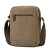 wholesale durable 16oz canvas square crossbody bag anti theft travel casual shoulder purse bag for men