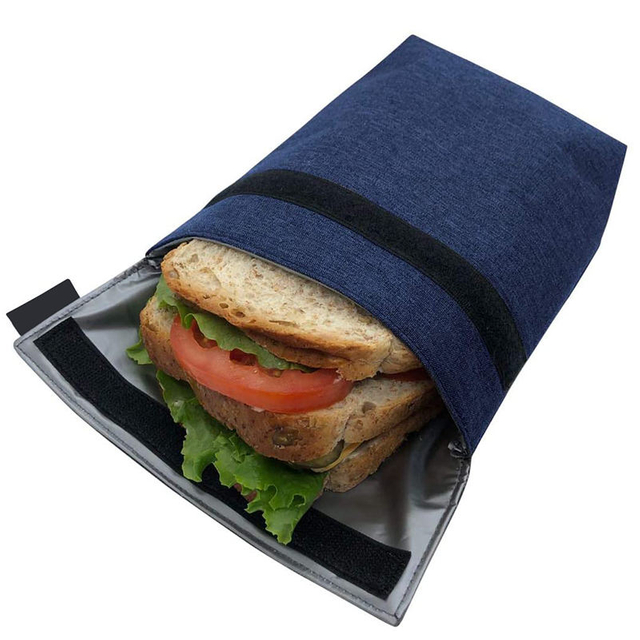 Insulated Reusable Sandwich Bag Eco Friendly Reusable Snack Bag Durable Cooling Case for Travel Picnic Work Men Women
