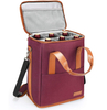 6 Bottle Wine Insulated Leak Proof Padded Wine Cooler Carrying Tote Bag For Travel Camping And Picnic