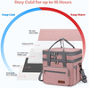 BSCI Factory Double Oxford Cloth Fashion Portable Shoulder Outdoor Picnic Refrigerated Insulated PEVA Lunch Cooler Bag
