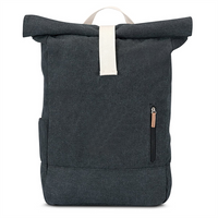 Cotton Canvas Rucksack with Organized Inner Pockets Rolltop Vintage Backpack