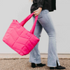 Factory Customization Cotton Filling Puffy Quilted Bag Puffer Tote Bag