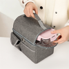 Manufacturer Customize Logo Picnic Outdoor Oxford Dual Compartment Cooler Lunch Bag