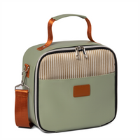 Wholesale Pu Leather Insulated Cooler Bag Waterproof Thermal Food Lunch Box Bag