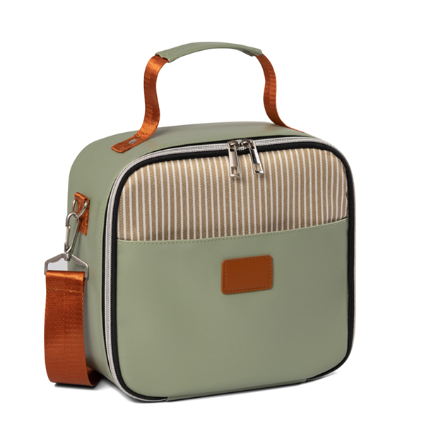 Wholesale Pu Leather Insulated Cooler Bag Waterproof Thermal Food Lunch Box Bag