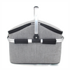 Foldable Basket Aluminum Framed Picnic Cooler Tote Bag Picnic Basket Bag