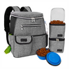 New Travel Bag for Dogs Or Weekend Organizer Bag Dog Travel Backpack Included 2 Dog Food Carriers Bag, And 2 Bowls