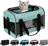 Pet Carrier Handbag Travel Bowl Padded Strap Dog Carrier Mesh for Small Dogs Cats Pet Bag for Hiking Travel Camping Outdoor
