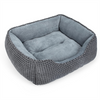 Dog Bed Rectangle Washable Sleeping Puppy Bed Soft Calming Cat Beds for Indoor Cats Anti-Slip Bottom