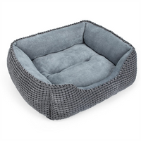 Dog Bed Rectangle Washable Sleeping Puppy Bed Soft Calming Cat Beds for Indoor Cats Anti-Slip Bottom