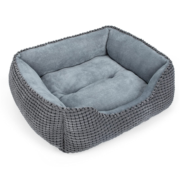 Dog Bed Rectangle Washable Sleeping Puppy Bed Soft Calming Cat Beds for Indoor Cats Anti-Slip Bottom