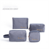 Custom Factory OEM for Velvet Makeup Pouch Waterproof Luxury 4-Piece Travel Cosmetic Bag Zipper Closure Embroidered Logo