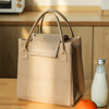 Custom Logo Portable Food Thermal Box Durable Picnic Office Cooler Lunchbox Organizer Insulated Jute Lunch Bag