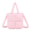 Hot Quilted Puffer Handbag for Women Large Cotton Cloth Bag Pattern Light Weight Lady Tote Bag Design