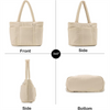 Puffer Handbag Padded Women Shoulder Bags For Winter Large Capacity Black Handbags Cotton Warm Tote Customization