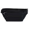 Black Fanny Pack Sport Bag for Men with Adjusted Straps