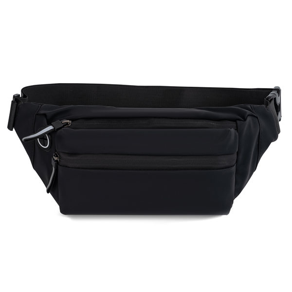 Black Fanny Pack Sport Bag for Men with Adjusted Straps