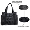 Fashion Lightweight Custom Ladies Women Customised Zipper Quilted Puffer Bag Tote Bags