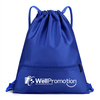 Custom Logo Waterproof Drawstring Backpack with Zipper Pocket Large String Bags for Gym Sports