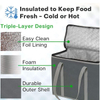 Heavy Duty Thermal Insulation Fabric Hot And Cold Storage Tote Cooler Custom Logo Shopping Cooler Grocery Bag