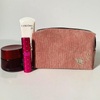 Custom Zipper Cosmetic Bag Corduroy Makeup Pouch Corduroy Travel Make Up Cosmetic Bag for Promotion