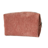 Custom Zipper Cosmetic Bag Corduroy Makeup Pouch Corduroy Travel Make Up Cosmetic Bag for Promotion