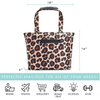 Custom Logo Leopard Print Designer Handbags Winter Bag Fashion Winter Travel Padded Puffy Tote Bag for Ladies