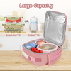 Portable Custom Thermal Insulation Handle Lunch Kids Container Cooler Zippered Freezer School Logo Cooler Bags
