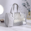 Large Capacity Clear Waterproof Multicolor Travel Polyester Toiletry Makeup Cosmetic Tote Bag Pouch for Women