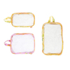 3 Piece Travel Colth Underwear Clear Organizer Pouch Storage Durable High Quality Package Large Packing Cubes