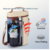 Custom waterproof portable canvas foreign wine gift bags wine packaging bag cold wine insulation cooler bags