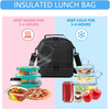 Portable Zipper Cooler Lunch Bag Thermal Small Two Layers Designer Lunch Bag Insulated for Foods And Drinks