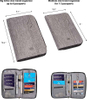 Premium large family travel document organizer custom RFID protected water resistant passport holder wallet