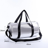 Custom Print Gym Sport Bags for Gym Travel Soft Leather Duffel Bags Men Leather Weekender Overnight Bag for Men