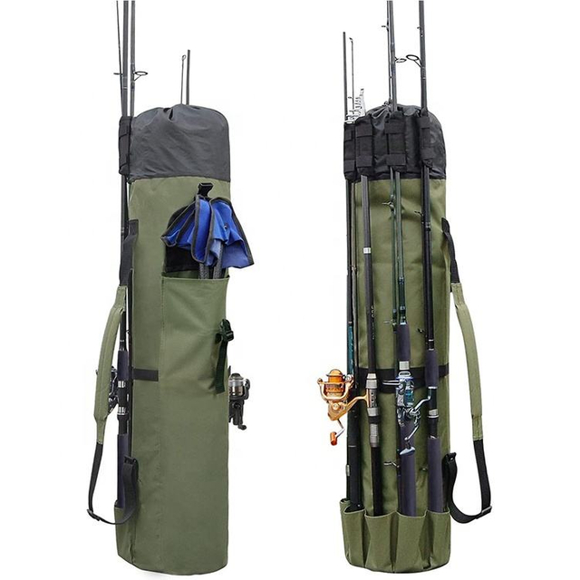 Waterproof Durable High Quality Fishing Pole Rod Reel Storage Bag Foldable Tackle Fishing Rod Bags