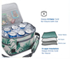 6 Can Small Soft Sublimation Printed Portable Picnic Cooler Bag Custom Logo Foldable Cooler Lunch Shoulder Bag