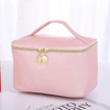 Promotional New Wholesale Waterproof Durable High Quality Premium Customizable Designer Pu Leather Cosmetic Makeup Bag