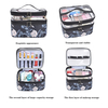 Foldable Doble Layer Travel Make Up Brush Holder Organizer Container Bag Zipper Storage Toiletry Bag Women