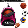 Wholesale sports backpack with shoe compartment and ball compartment custom logo men's soccer ball backpack