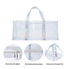 Eco-friendly Waterproof PVC Transparent Duffel Bag Weekender Overnight Travel Beach Tote Toiletry Cosmetic Bag Travel